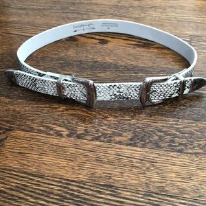 Western inspired snakeskin belt
